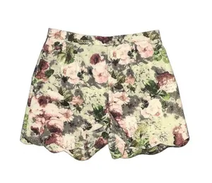 Lucca Couture (Revolve) Scallop hem floral high waisted dressy shorts thumbnail 2