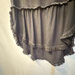 Coco + Carmen Black Sleeveless Fringe Tiered Tank size S/M thumbnail 4