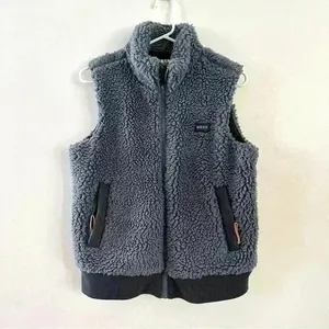 Bass Outdoor Women Route Hiking‎ Faux Sherpa Vest Size Small Gray Outdoorsy thumbnail 2