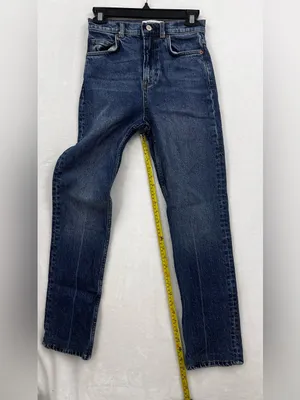 Reformation High-Rise Straight Leg Jeans - Blue 099 thumbnail 6