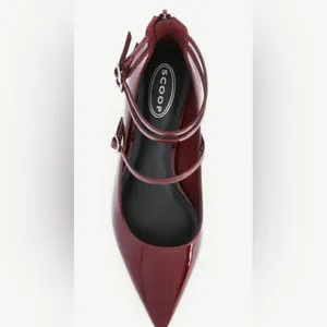 SCOOP Womens Pointed Toe Kitten Heel Shoes Size 6 1/2 Dark Burgundy New thumbnail 4