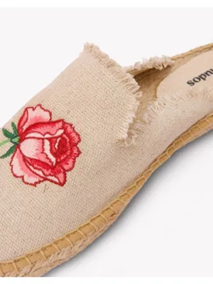 Soludos The Smoking Mule Espadrille Vogue Roses - Natural Undyed Size: 8 - 8.5 NIB thumbnail 4