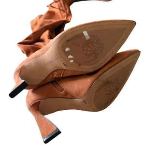 Vince Camuto Taplana Cognac Brown Suede Over The Knee Boots Pointed Toe Size 6.5 thumbnail 8