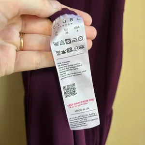 Club L London Sleeveless Tiered Maxi Dress 6 Purple Womens Stretch Jersey thumbnail 6