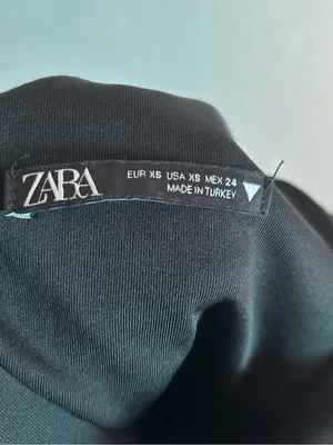 Zara Black Zip Detail Bodycon Mini Dress XS thumbnail 4