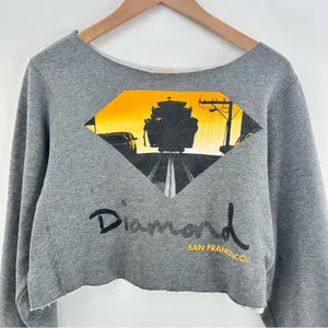 Diamond Supply Co. San Francisco off-the-shoulder cropped sweatshirt thumbnail 2