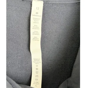 Lululemon Black Wrap Jacket Cowl Neck Asymmetrical Zip Size 12 thumbnail 5