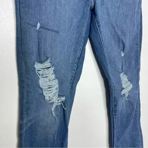 Levi's 724 High Rise Straight Leg Distressed Jeans Size 29 / 8 Busted Knee Denim thumbnail 3
