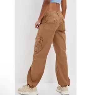 American Eagle 00 Baggy Joggers Cargo Skater Tan Streetwear Y2K Utility thumbnail 10