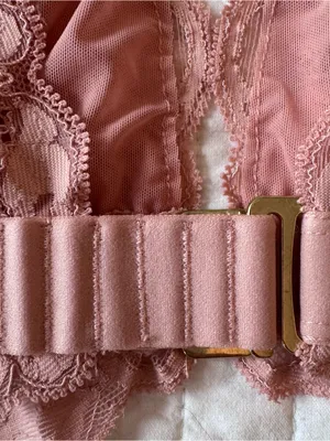 NWT Free People We Are Hah! Got Ur Back Bralette Copper Rose Pink Lace Size Med thumbnail 7