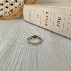 Petite Adjustable Birthstone Fashion Ring “Blessing” Green Emerald Forest Round Jewelry thumbnail 8