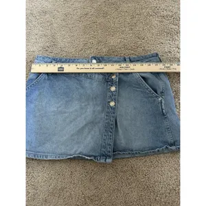We The Free Wynne Denim Skirt Size 32 Boho Contemporary Edgy Cute Retro Vibes thumbnail 7