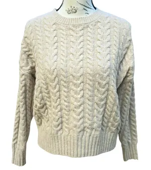 Joie Women's Cream Cable Knit Sweater‎ Small thumbnail 1