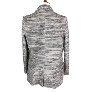 Drew Textured Open Front Longline Knit Cardigan Neutral Cozy Chic Small thumbnail 3