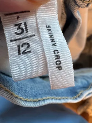 LOFT Light Blue Skinny Cropped Jeans with Raw Hem thumbnail 4