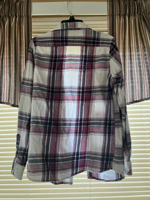 Lincoln Outfitters Victory Outfitters White Long Sleeve Button Down Plaid Flannel thumbnail 2