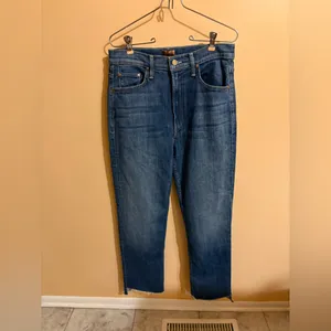 Mother High Waisted Ankle Step Fray Jeans in Loafers and Lassos thumbnail 5