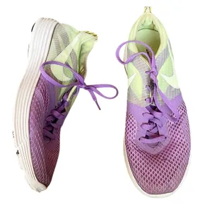 Nike Purple Lime Green Ombre Mesh Running Sneakers Women’s 9 thumbnail 1
