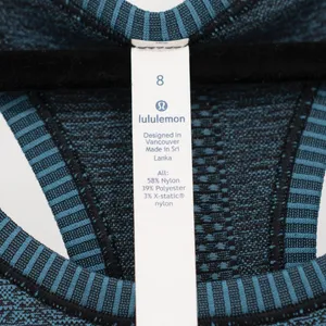 Lululemon Women's Run Swiftly Tech Racerback Sleeveless Tank Top Blue Black 8 thumbnail 2