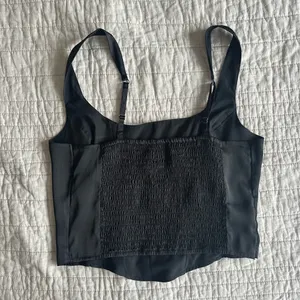 Hollister Black Satin Corset Top thumbnail 2