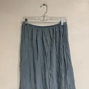 Vintage 90s Blue Sheer Lace Handkerchief Hem Midi Skirt Sz M thumbnail 3