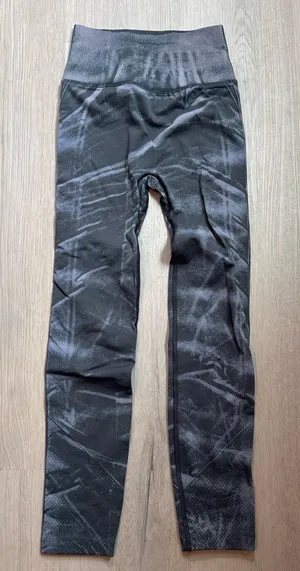 lululemon athletica Black & Gray Tie-Dye Leggings thumbnail 1