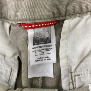 North Face Shorts Womens 10 Khaki Beige Outdoor Hiking Cotton Casual Pockets thumbnail 6