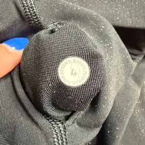 Lululemon Wunder Under Leggings Womens 4‎ Black Sparkle Excellent High Rise 28" thumbnail 4