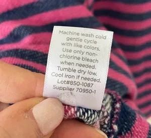 Jcp Pink Blue Striped Long Sleeve Casual Top ~ Cotton Polyester ~ Size XL thumbnail 9