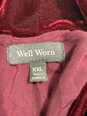 Well Worn Burgundy Velvet Blazer Size XXL thumbnail 6