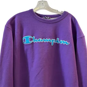 Champion Women's Large‎ Purple Crewneck Sweatshirt Spell Out Logo thumbnail 7