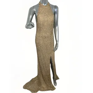 NWT Sherri Hill 53131 Beaded Halter Gown Size 10 Formal Prom Dress thumbnail 2