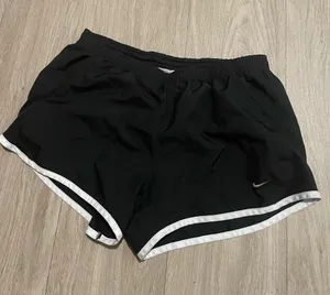 Nike Black Athletic Shorts with White Trim thumbnail 1