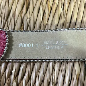 Red rhinestone bling western belt with silver accents, and buckle Sm-31 thumbnail 5