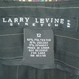 Larry Levine 12 32x31 Stretch PinStripe Dress Workwear Trousers Pants thumbnail 2