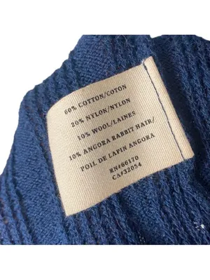 Anthropologie Sparrow Sweater Dress S Blue Knit Angora Blend Midi Boho thumbnail 3