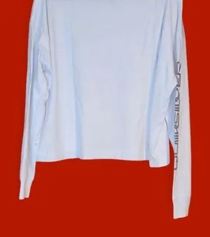 NWT Quiksilver 100% cotton Organic Oversized white long sleeve shirt thumbnail 1