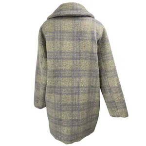 ASTR The Label Gray Plaid Checkered Long Sleeve Button Trench Over Coat Jacket M thumbnail 2