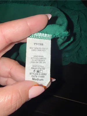 Tyche Emerald Green Satin Tiered Mini Dress Boho Romantic Boho feminine Size M thumbnail 7