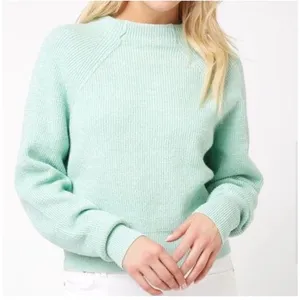 FREE PEOPLE Too Good Pullover in‎ Mint Green Mockneck thumbnail 4