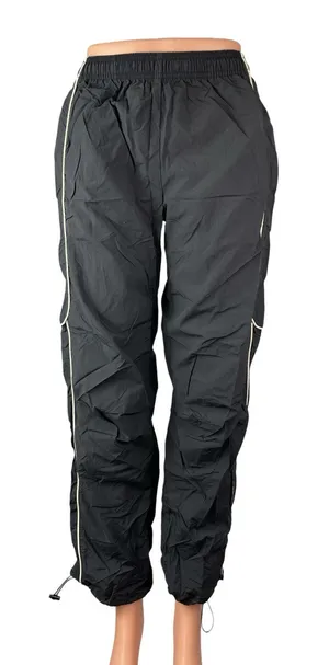 Urban Outfitters BDG Black Cargo Parachute Athletic Activewear Trousers Pants XS thumbnail 1