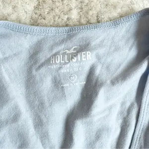 Hollister Light Blue Wrap Short Sleeve Crop Top thumbnail 3