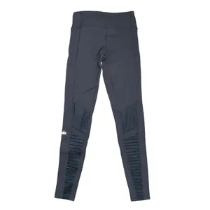 Alo Yoga Moto Leggings Womens XS Grey Excellent Ribbed Mesh Panels W5494R thumbnail 3