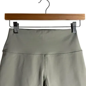 Alo Yoga Airbrush 5” Sage Green High Waist Biker Athletic Workout Shorts S thumbnail 5