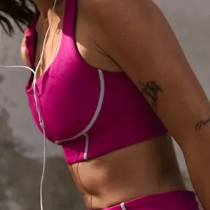 Free People Movement FP You're A Peach Berry Blitz Square Neck Sports Bra Small thumbnail 3
