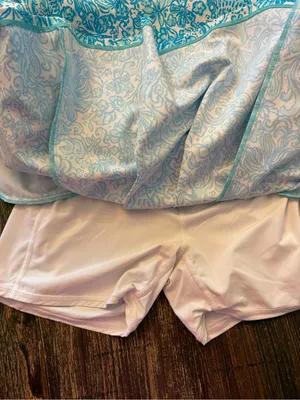 Lilly Pulitzer Priska‎ Skort Womens 4 Blue White Took Me By Sunrise Pleated thumbnail 7