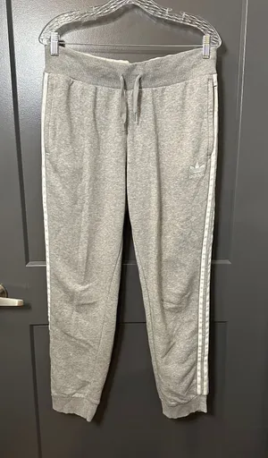 Adidas Gray 3-Stripe Men's Jogger Sweatpants thumbnail 1