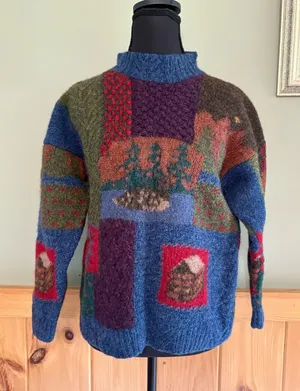 Vintage Woolrich Cabin theme Sweater Size Medium thumbnail 1