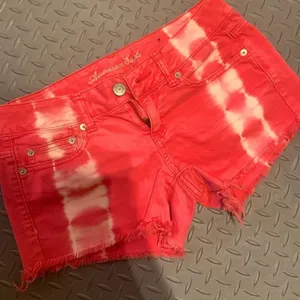Pink & white American eagle shorts thumbnail 1