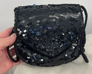 Vintage Magid, hand made sequined beaded crossbody bag thumbnail 1